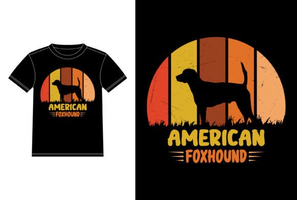 American Foxhound Vintage T-Shirt Design: A Versatile Graphic for Handmade Creations