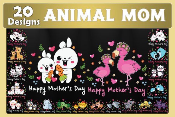 Animal Mom Bundle SVG 20 Designs: A Versatile Graphic Asset for T-Shirt Creations