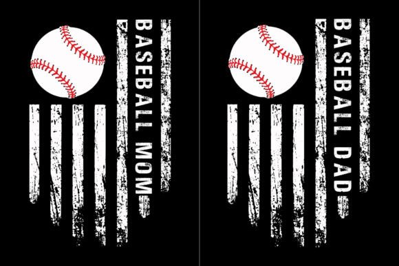 Baseball Mom and Dad Design: A Versatile T-Shirt Graphic for Creative Projects