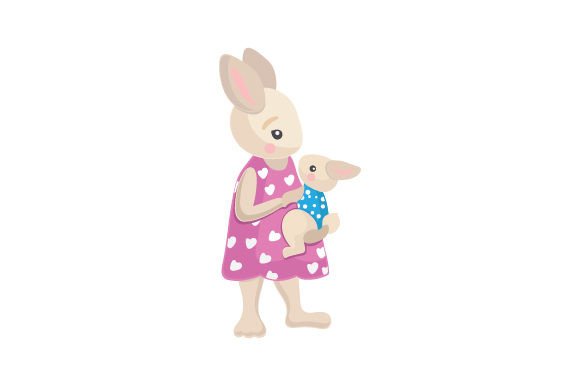 Cute Bunny Mom SVG Design for Mother’s Day Crafts