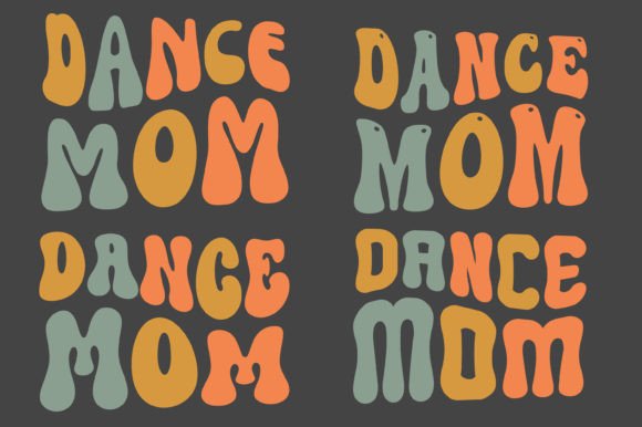 Dance Mom Retro Wavy SVG Bundle T-shirt Graphics