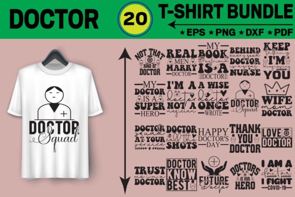 Doctor T-Shirt Design Bundle: A Graphic Asset for Handmade Creators