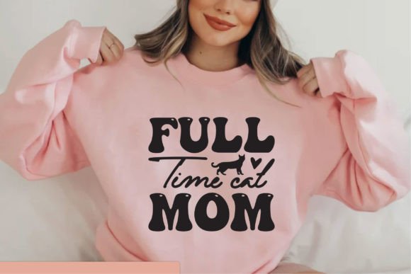 Full Time Cat Mom: A Playful Graphic Design Asset for Small Business Branding