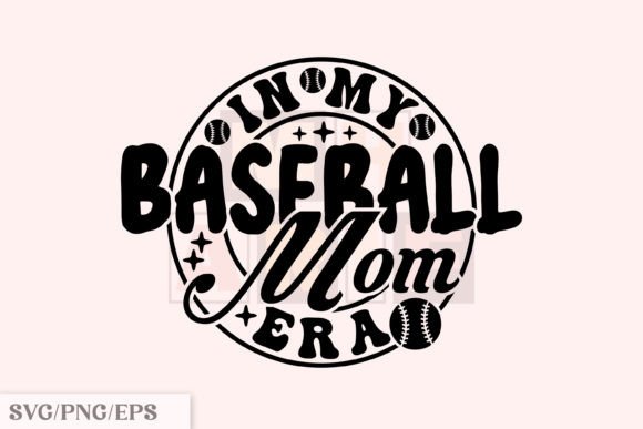 In My Baseball Mom Era SVG: A Retro Graphic for T-Shirt Designs