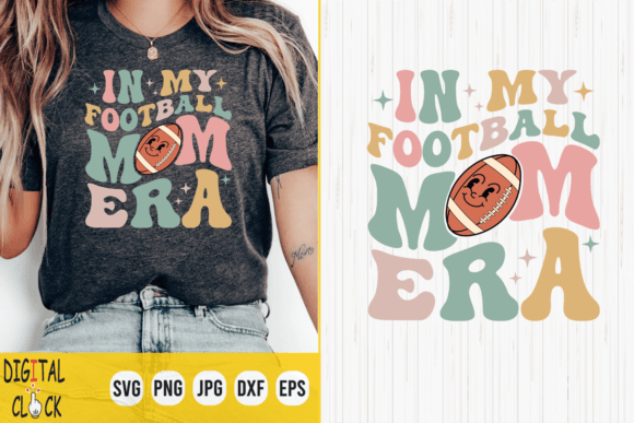 In My Football Mom Era Retro Football: A Versatile Graphic Design Asset