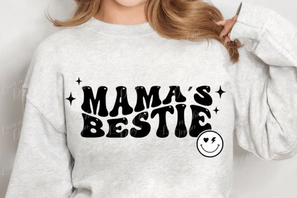 Mama’s Bestie Graphic Design Asset: A Versatile T-Shirt Design for Local Businesses
