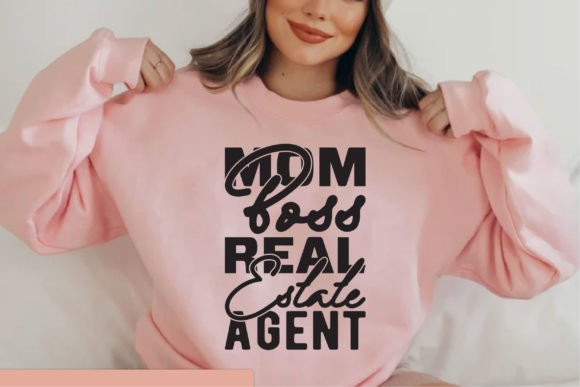 Mom Boss Real Estate Agent Graphics for T-Shirt Designs