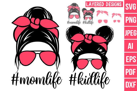 Mom Life Kid Life SVG & PNG: A Versatile Graphic Design Asset for Local Business Branding