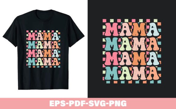 Retro Mama PNG: Groovy Graphics for Mother’s Day T-Shirt Designs