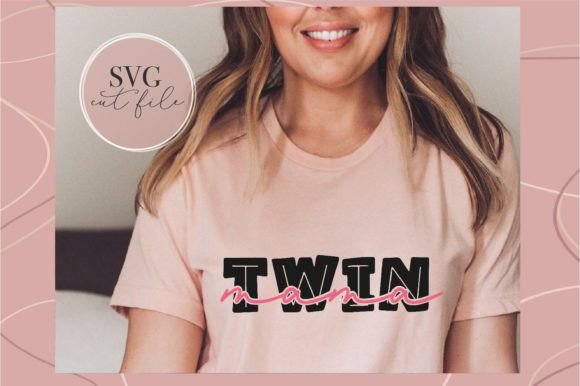 Twin Mama SVG: A Graphic Design Asset for Polished T-Shirt Designs and Website Content